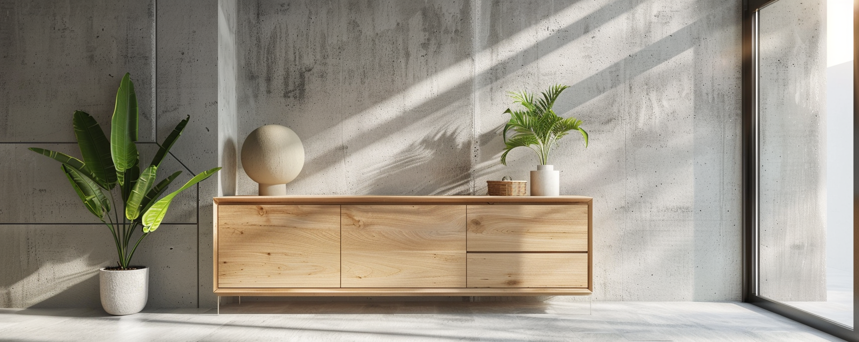 Functional sideboard in an office setting