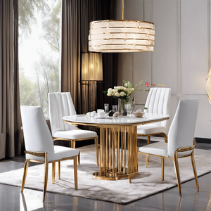 Modern Luxury Design Furniture White Dining Room Chairs Metal Hotel Restaurant Dining Chair