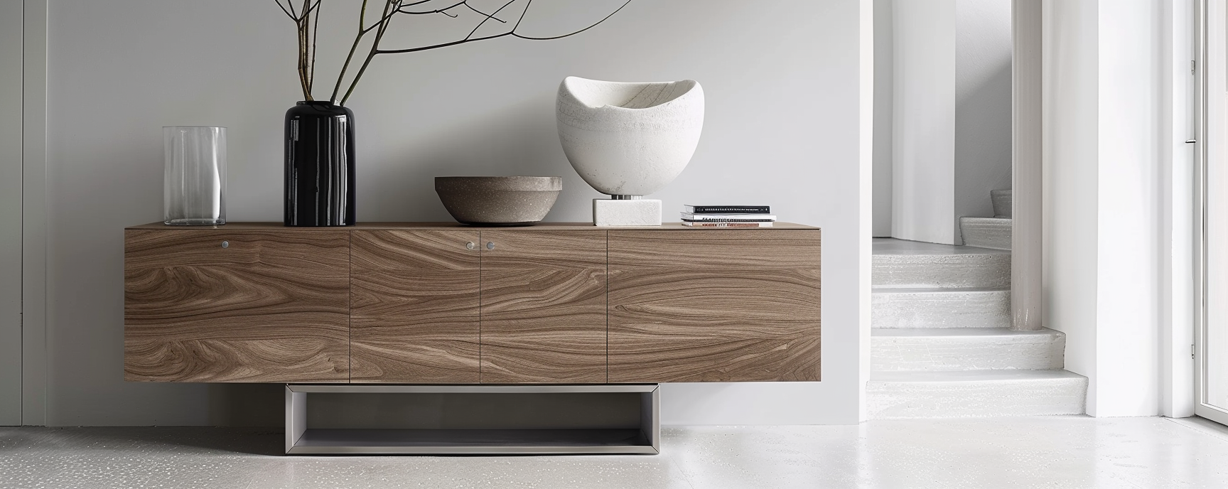 Sideboard in a modern hallway