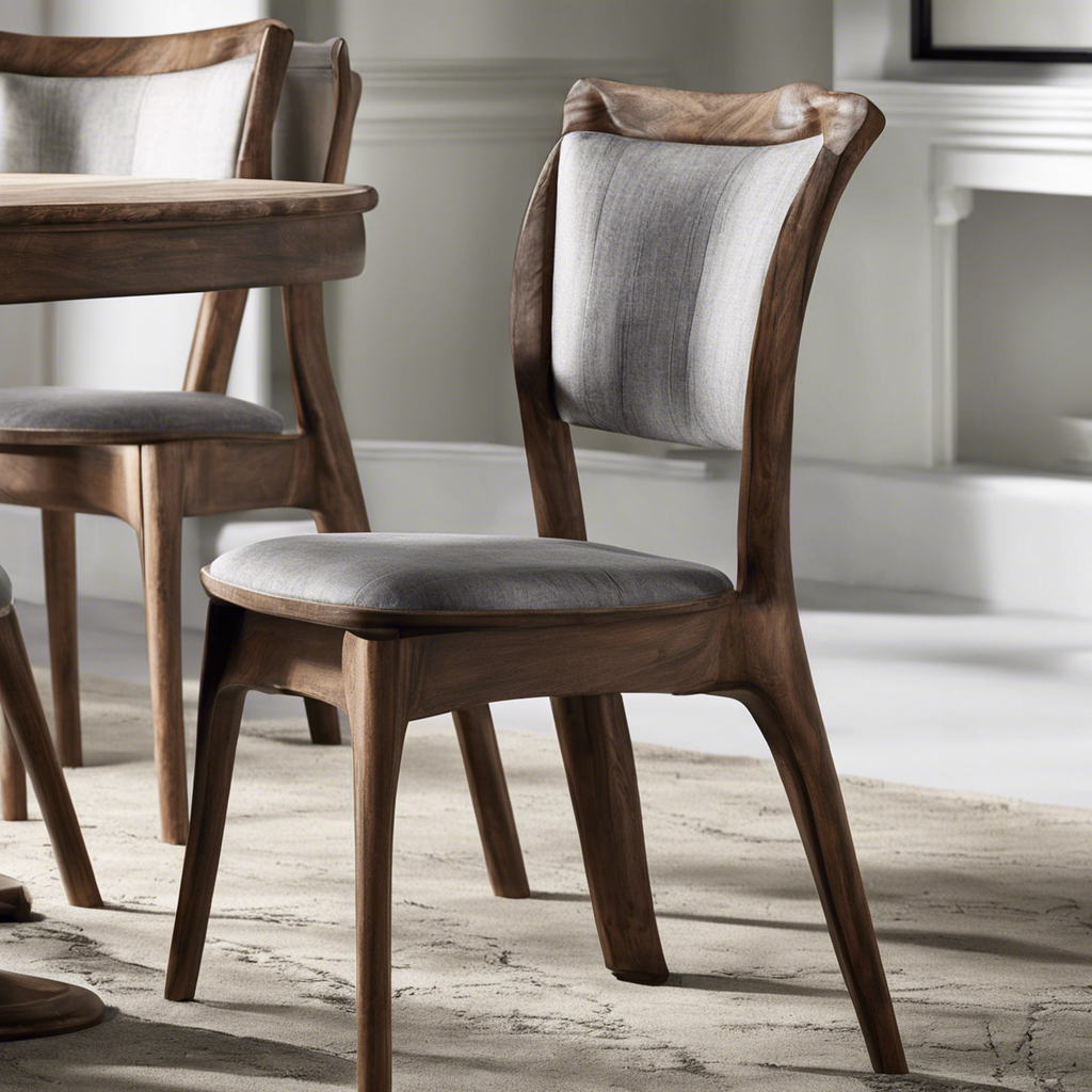 What is the common type of wood used in dining chairs?